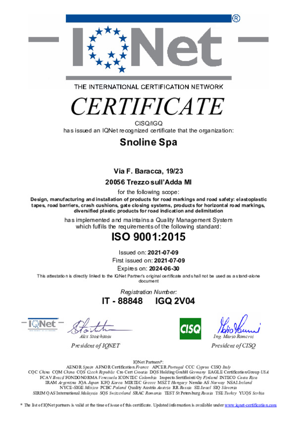 2V04 IQNET Certificate
